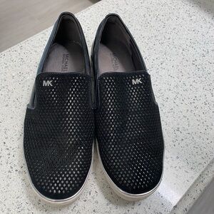 Michael Kors Black Mesh Slip-On Loafers